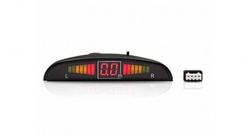 Univerzális, LED kijelzõs tolatóradar 4 db fekete színû szenzorral, 8 db adaptergyûrûvel